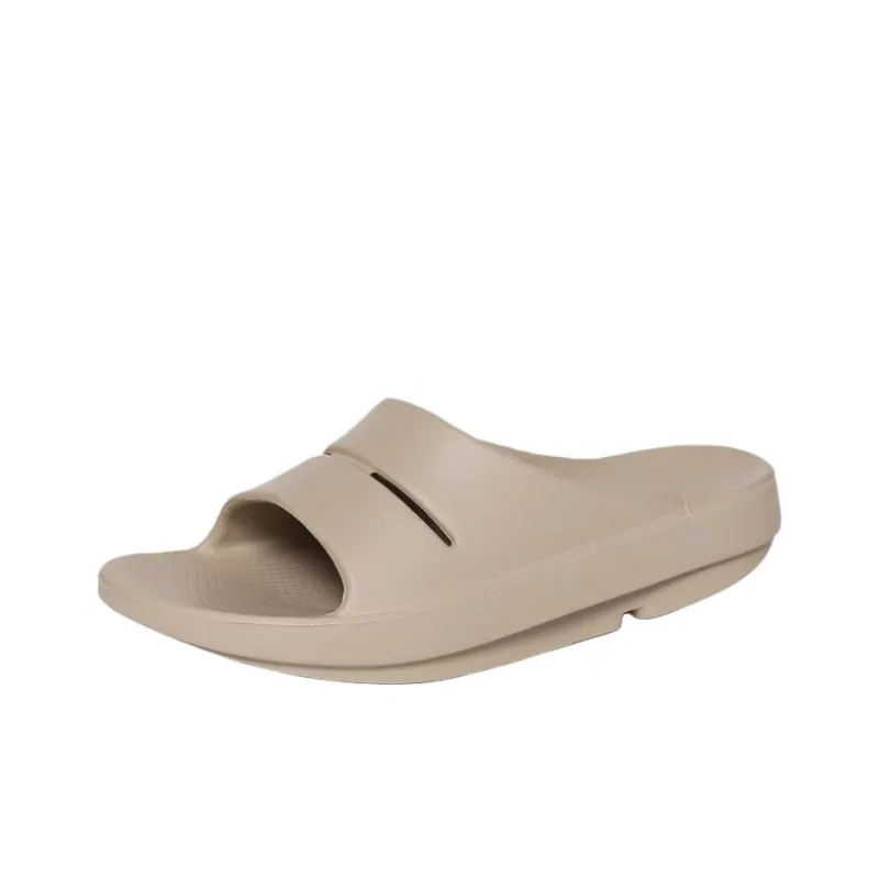 OOFOS Cushioning Slide Slippers Unisex Khaki Brown-2