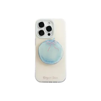 Wei Xin Acrylic Material Blue Apple Magnetic Stand Phone Cases Compatible With IPhone 16/15 Pro Max/Apple 13/14 Pro/Max