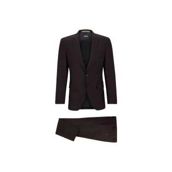 HUGO BOSS Business Suits Men Deep Red
