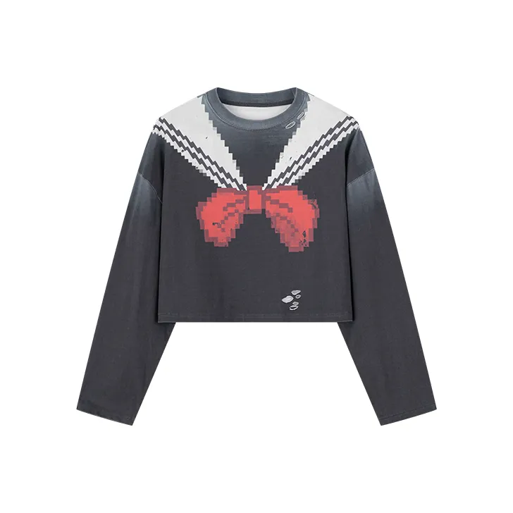 UOOYAA Crop Tops Women's Dark Gray-0