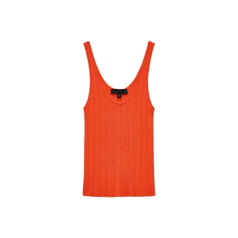 ZARA Tank Tops Women's Orange-0