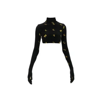 Vetements Crop Tops Women's Black