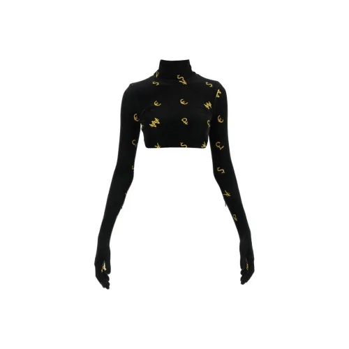 Vetements Crop Tops Women's Black