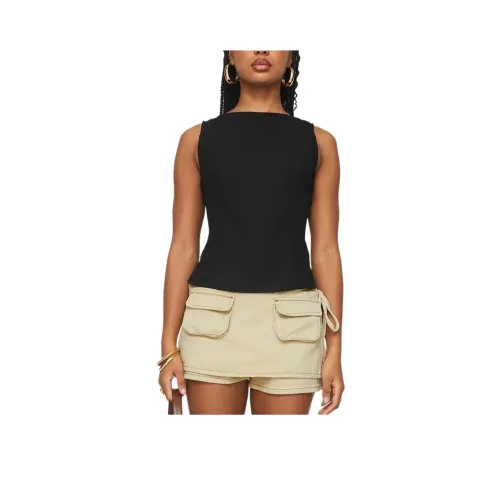 PRINCESS POLLY Tank Tops Women's BLACK/Black