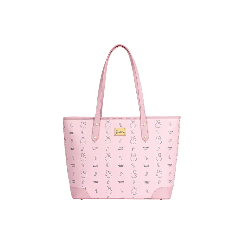 Miffy Synthetic Leather Tote Bag, Shopping Bag, Shoulder Bag Women's Multicolor-5