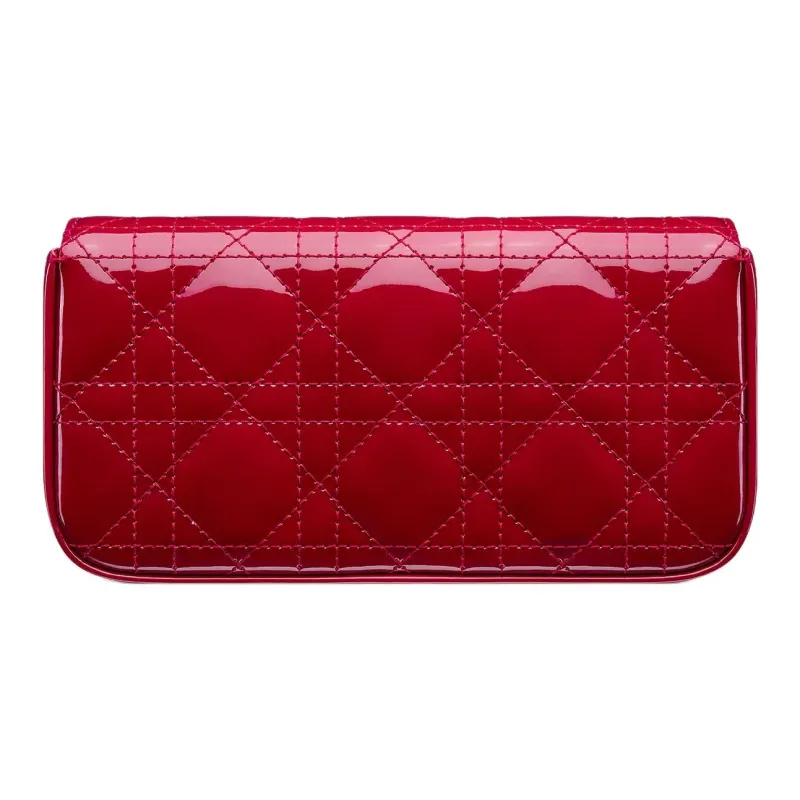 DIOR My Dior Calfskin Clutch, Crossbody Bag, Shoulder Bag Women's Red-3