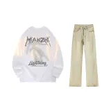 White Gray (Long-Sleeved)+Yellow Mud Jeans