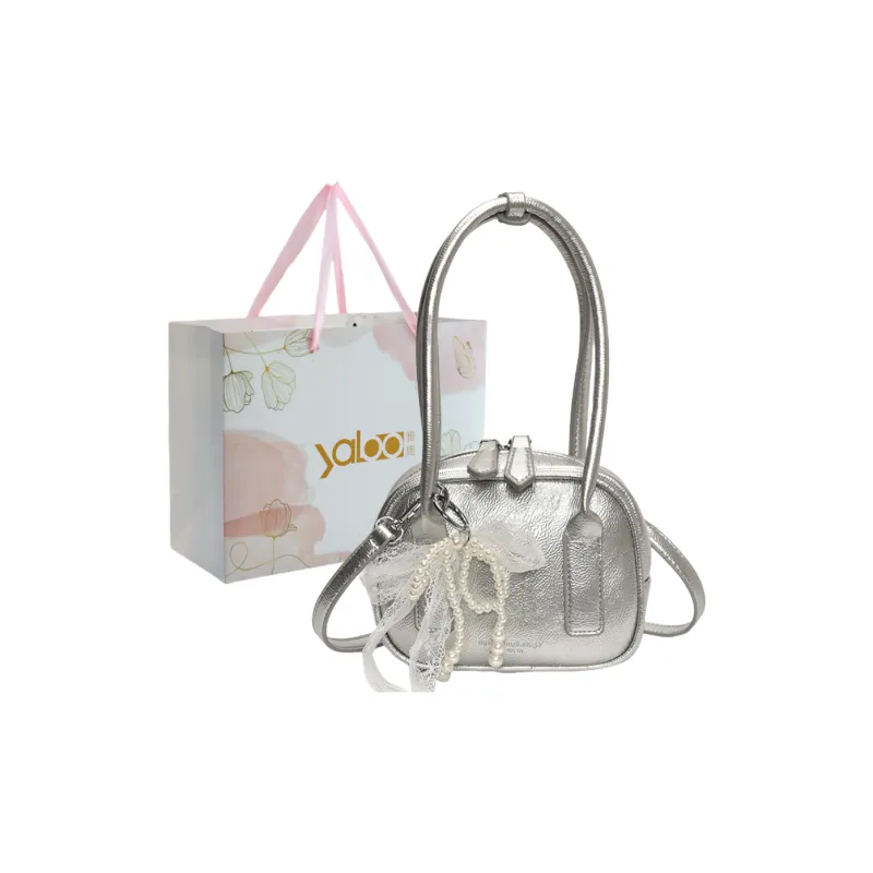 Yalu PU Shoulder Bag, Crossbody Bag, Handbag Women's Ecru/Pink/Blue/Silver/Black-18