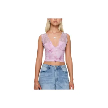 PRINCESS POLLY TYPHA TOP Tank Tops Women's PINK/Pink