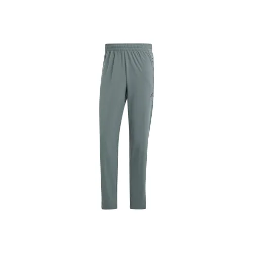 Adidas Workout Pants Athletic Trousers Men's Green Gray