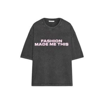 ZARA Drop Shoulder Sleeve T Shirt Women's Black