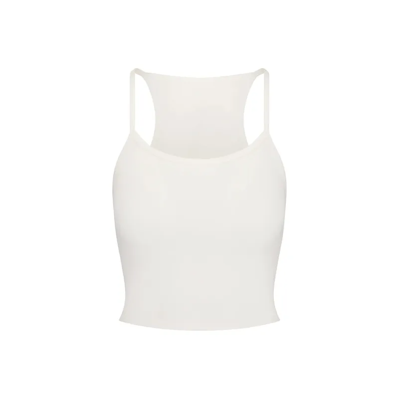 SKIMS SS24 COTTON RIB CROPPED CAMI Tank Tops Women's MARBLE/Marble-0