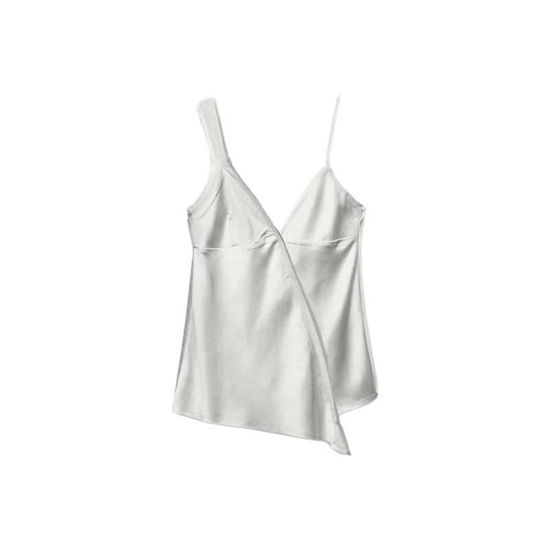 ZARA Tank Tops Women's Blue Gray-0