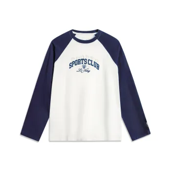 LiNing Sports Life Collection T Shirt Women's Milky White / Sailor Blue