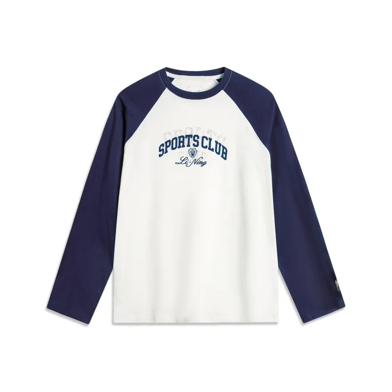 LiNing Sports Life Collection T-Shirt Women's Milky White / Sailor Blue-0