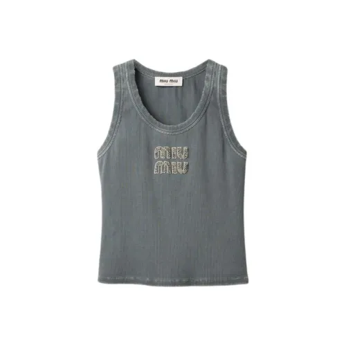MIU MIU Tank Tops Women's Gray