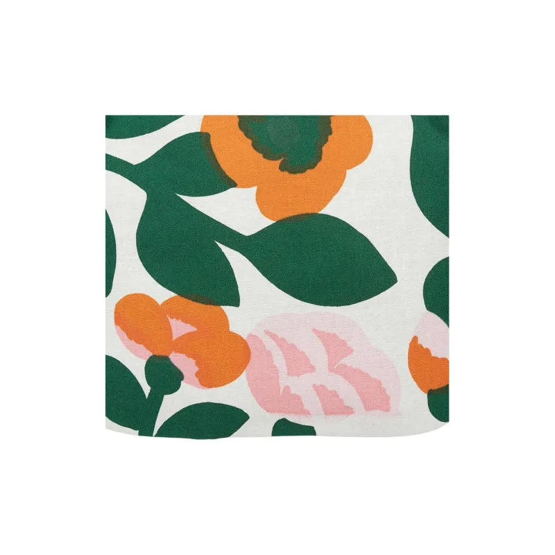 Marimekko Fabric Coin Purse Women's White & Green & Pink & Orange-2
