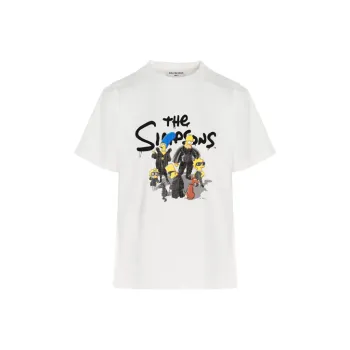 Balenciaga X The Simpsons Women'ss Small Fit T Shirt White