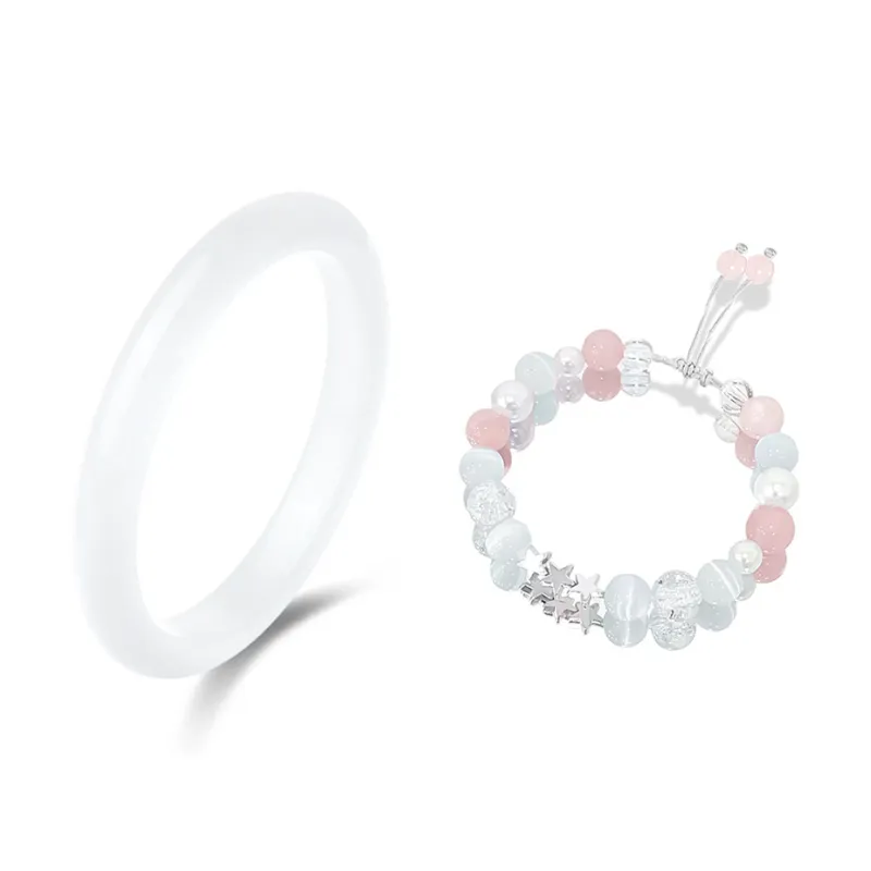 JOYDINNY Glass Cat Eye Jade Bangles Women's-4