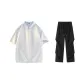 Gray[3.0 Cooling]Top+Black Ice Silk Pants