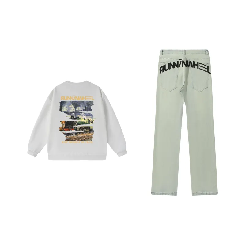 RUNNINWHEEL Sweatshirt Sets Unisex-2