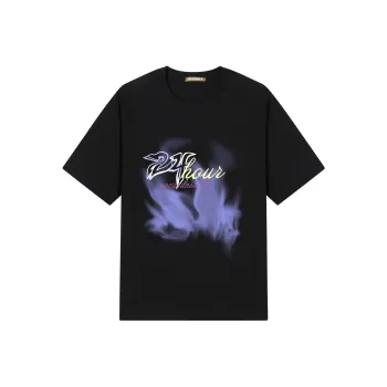Sacrednss R Drop Shoulder Sleeve T Shirt Unisex Black
