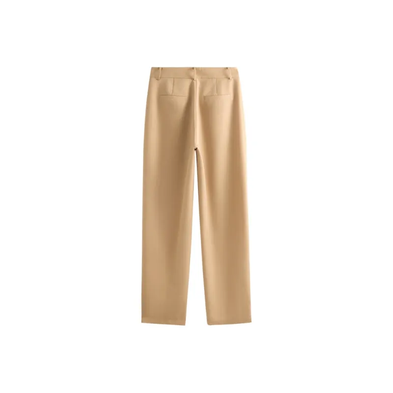 She Enjoys Casual Pants Women's Light Khaki-1
