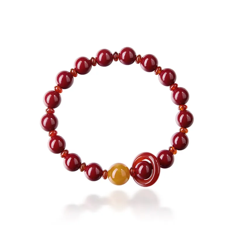 Moon Jewelry Reconstructed Cinnabar Bangles Unisex-2