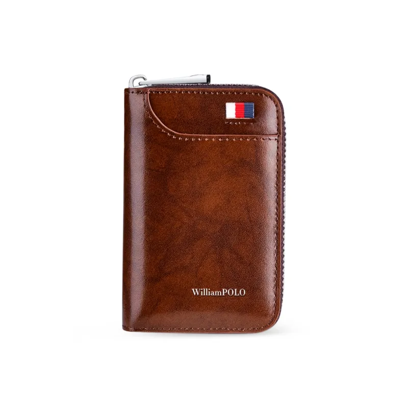 WilliamPOLO Cow Leather Multifunction Accordion Wallet Driver's License Card Holder Unisex Multicolor-7