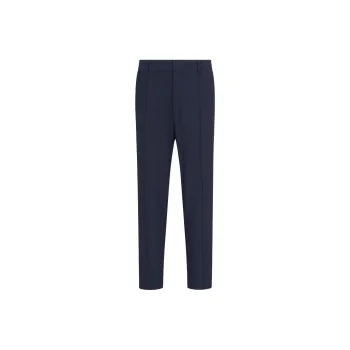 EMPORIO ARMANI Canneté effect Stretch Nylon Trousers With Ribs