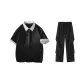 Black Top+Black Ice Silk Pants