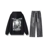 Black Top (Fleece-Lined)+Smoke Gray Pants