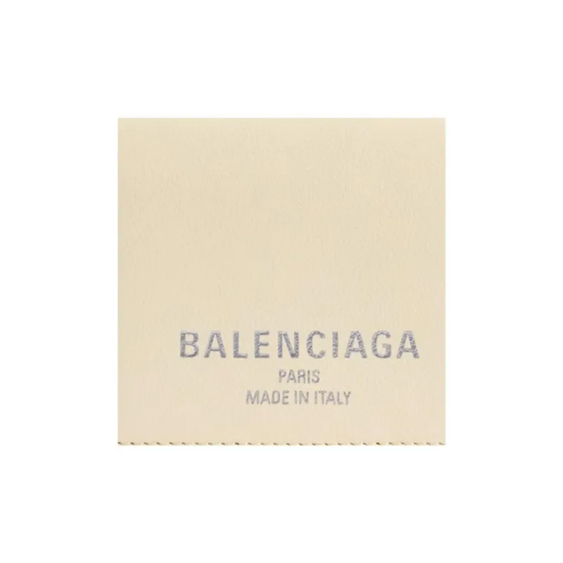 Balenciaga Cash Calfskin Wallet Mini Women's Beige-4
