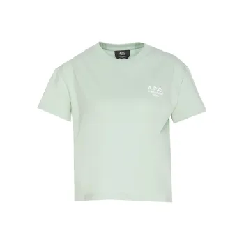 A.P.C Logo Embroidered Crewneck T Shirt