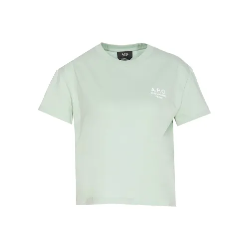 A.P.C Logo Embroidered Crewneck T Shirt