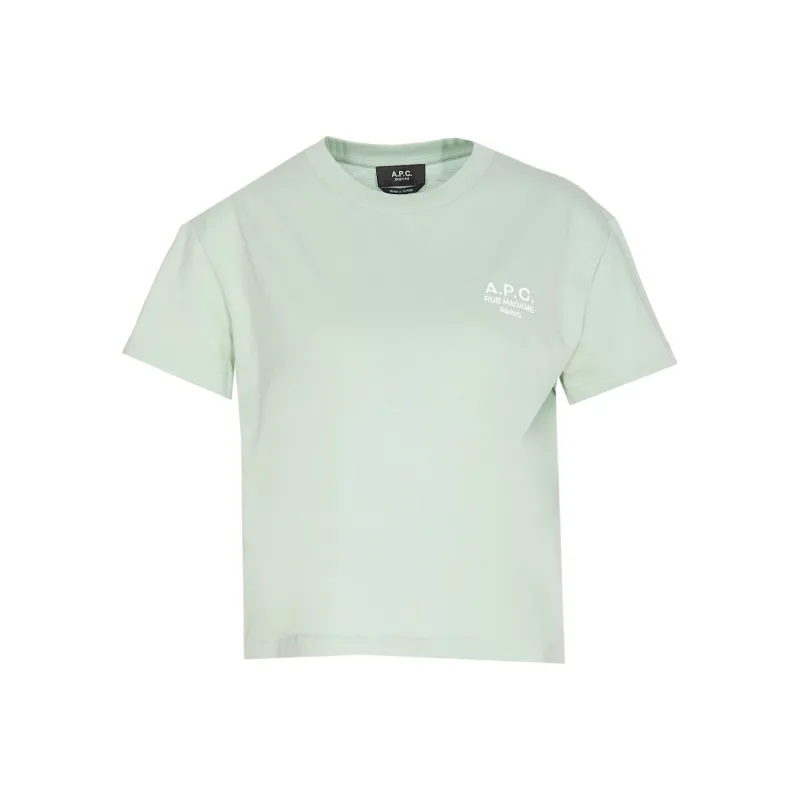 A.P.C Logo Embroidered Crewneck T Shirt-0
