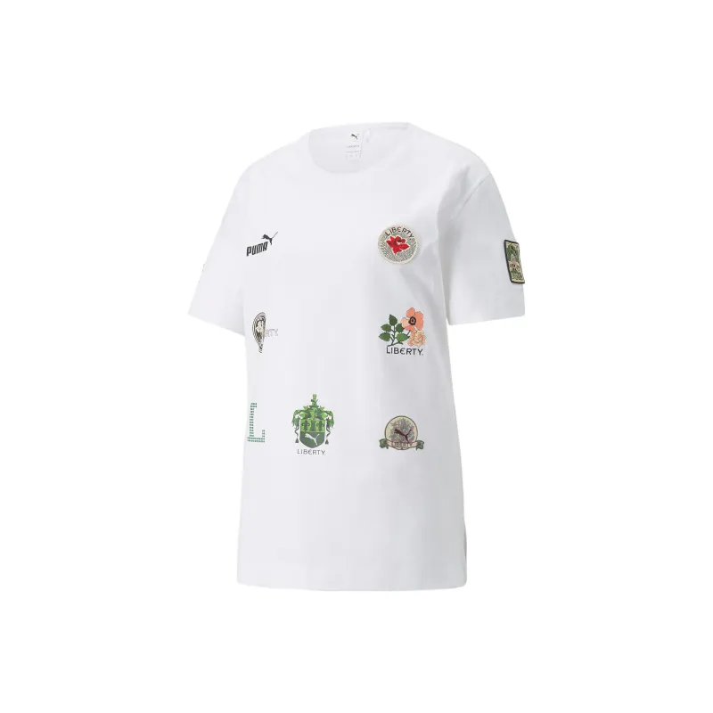 Double Belief Liberty X PUMA LIBERTY T Shirts Women's White-0
