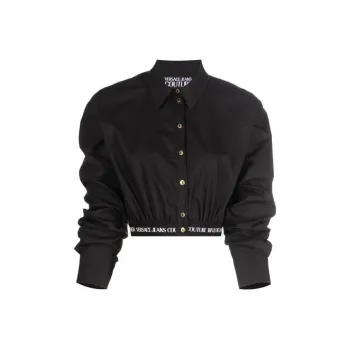 VERSACE JEANS COUTURE FW22 Crop Top Women's Black
