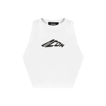 DSQUARED 2 Icon Printed Cropped Tank Top