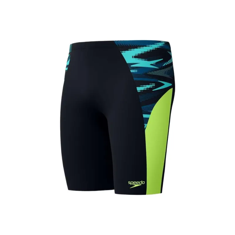 Speedo Endurance+ Max Splice Swimming Shorts Men's Black/Yellow-3