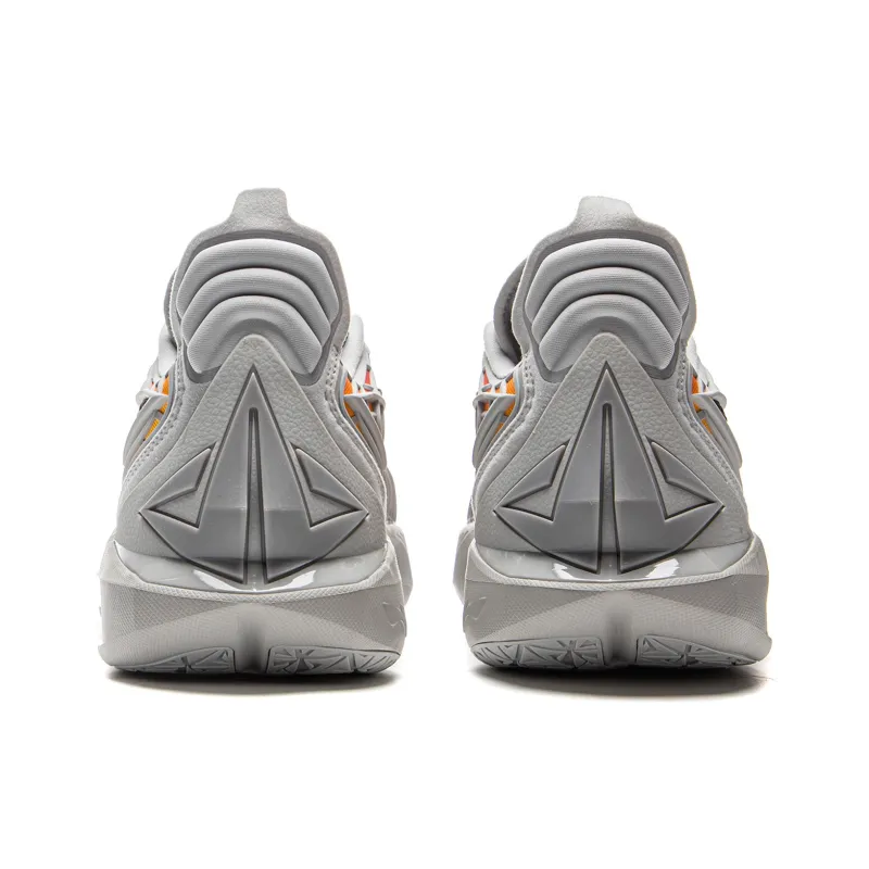 LiNing JB3 Coverage Anti Rollover Low Top Basketball Shoes Men's Gray Red-5