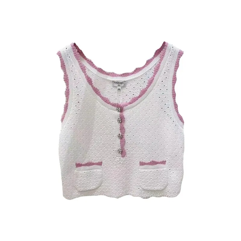 CHANEL Tank Tops Women's White-0