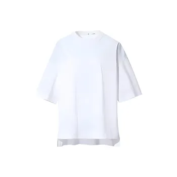 UNIQLO X Jil Sander Women'ss Oversized Half Sleeve T shirt White