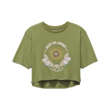 Vans Stormlight Side Slip Crop T-Shirt T-Shirt Women's Green