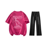 Dragon Fruit+Black Gray Jeans