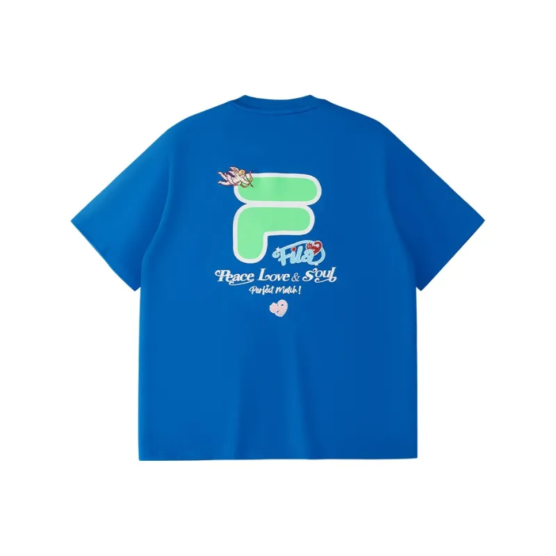 FILA FUSION FOB Series T Shirt Unisex Dream Sea Blue-0