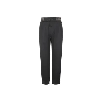 DIDIBOY Casual Pants Men's Black Stripes