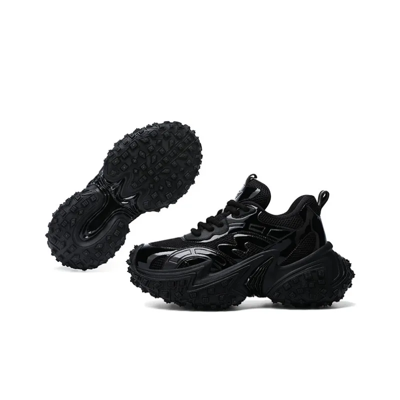 U7 Low Top Chunky Sneakers Men's Black-2