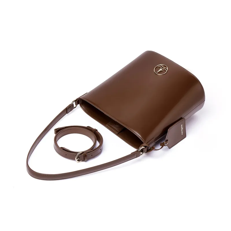 NAVIGARE Cow Split Leather Bucket Bag, Shoulder Bag Regular Women's Multicolor-11