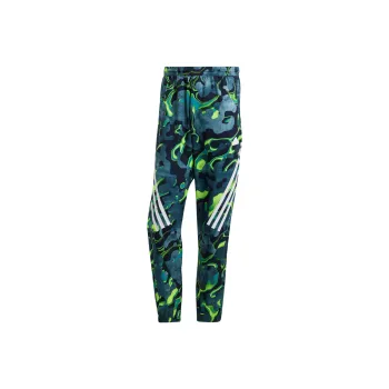 Adidas Future Icons Allover Print Tracksuit Bottoms Athletic Trousers Men's Night Blue